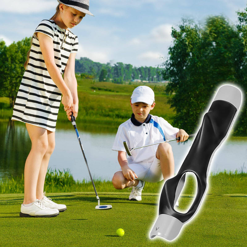 SIMDAO Golf Grip Training Aid,Golf Grip Trainer,Golf Club Training Grip,Golf Grip Trainer Swing Trainer,Golf Training Aids Posture Correction Practice Alignment for Beginner Men Women Kids (Black) - Golf Gift