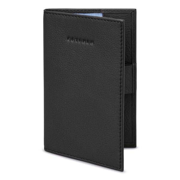 Hoxton Leather Golf Scorecard Holder with Pen Loop by Gryphen (Black) - Golf Gift