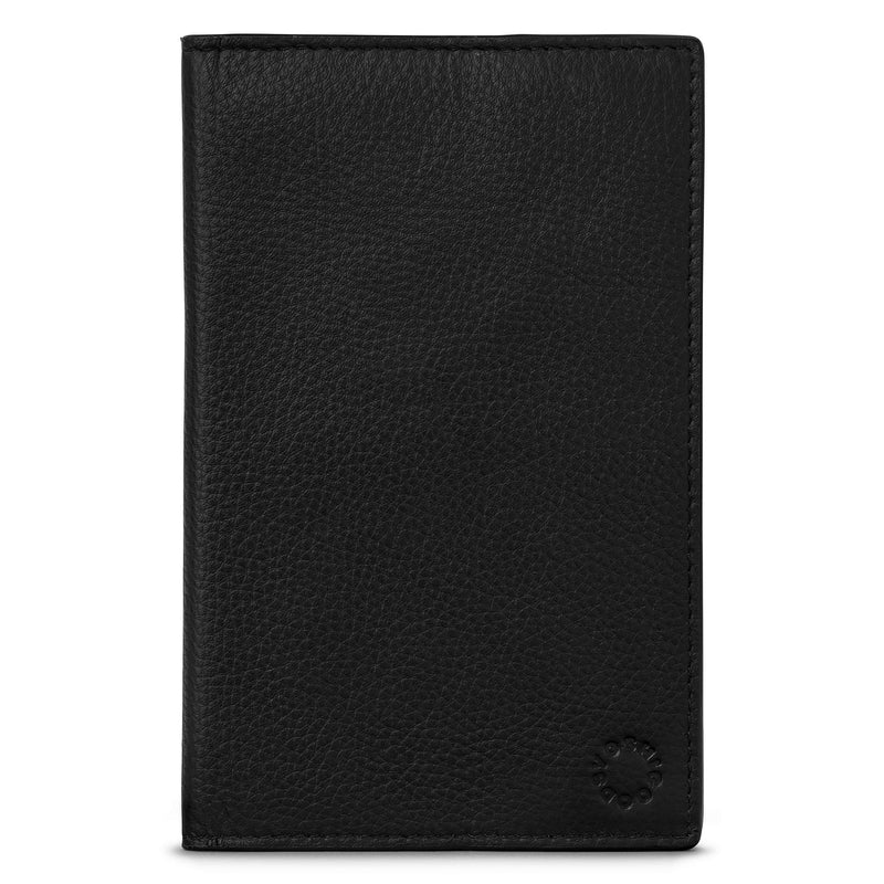 Yoshi [Black] Leather Golf Scorecard Holder, for Golf Score Cards, Men & Women with Pen Loop - Golf Gift