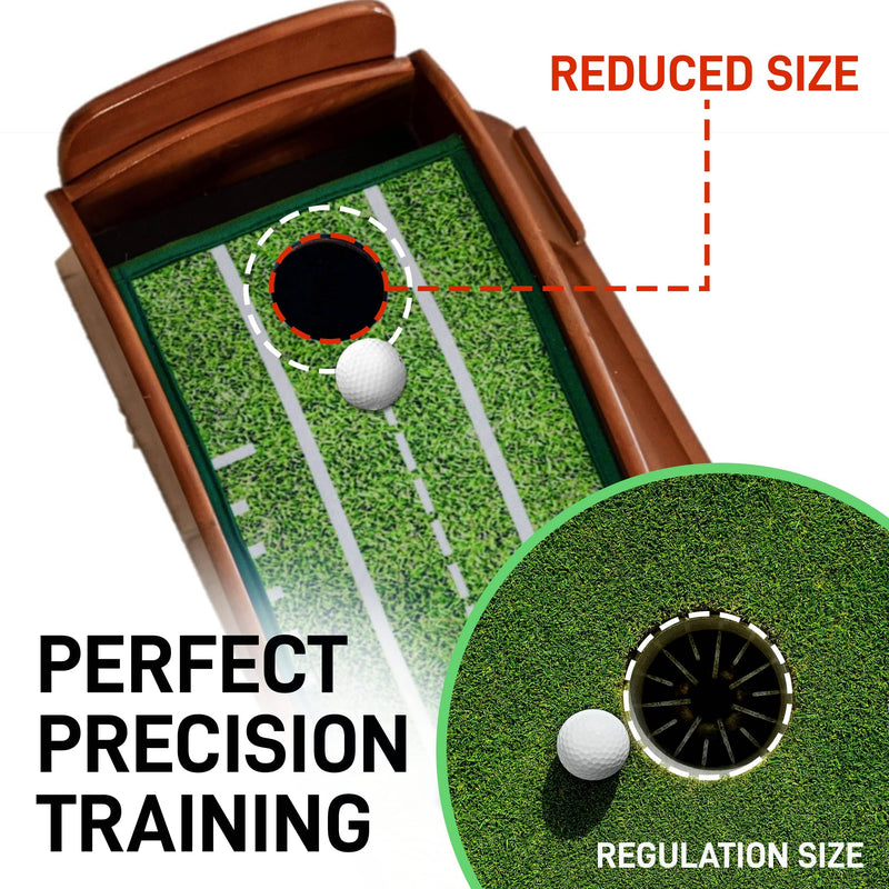 PERFECT PRACTICE Perfect Putting Mat - Official Putting Mat of Dustin Johnson, Compact Edition - Golf Gift