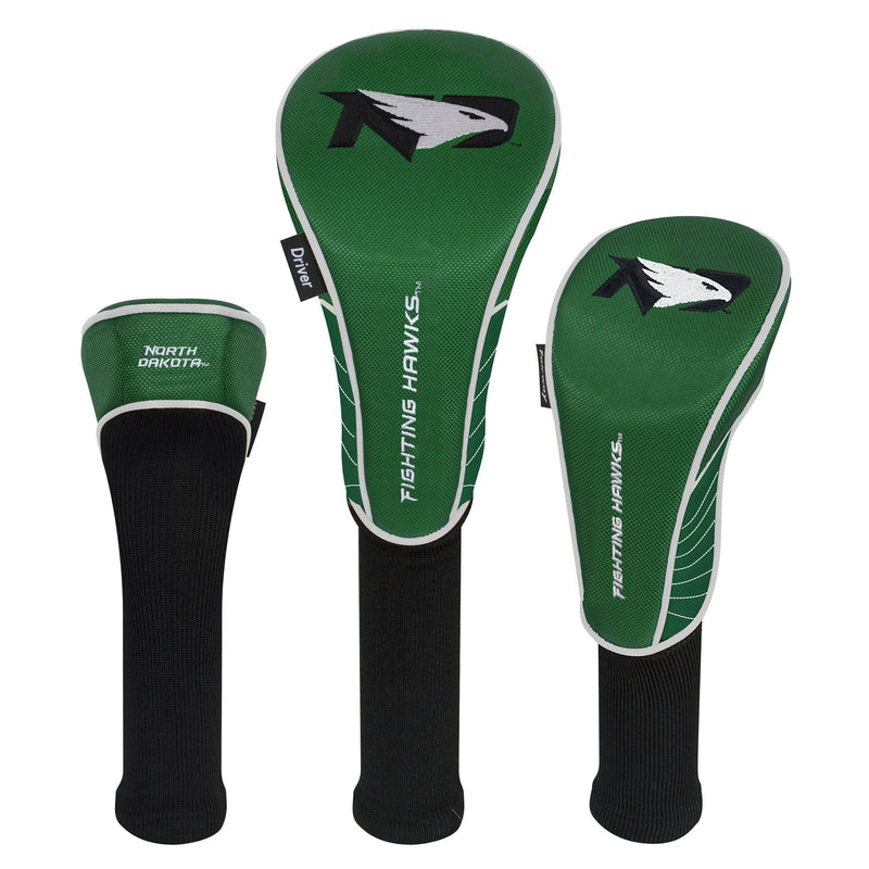 Team Effort North Dakota Fighting Hawks Set of Three Headcovers - Golf Gift