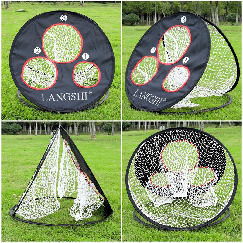 iLH Practice Golf Chipping Net Practice Your Short Game Happy Life - Golf Gift