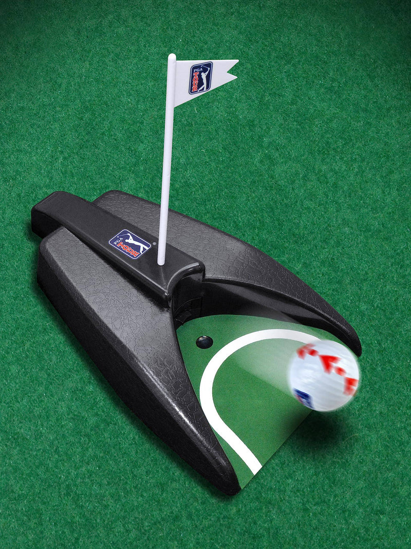 PGA Tour Pure Putt - Auto Putt Returner with Guideball,Black - Golf Gift