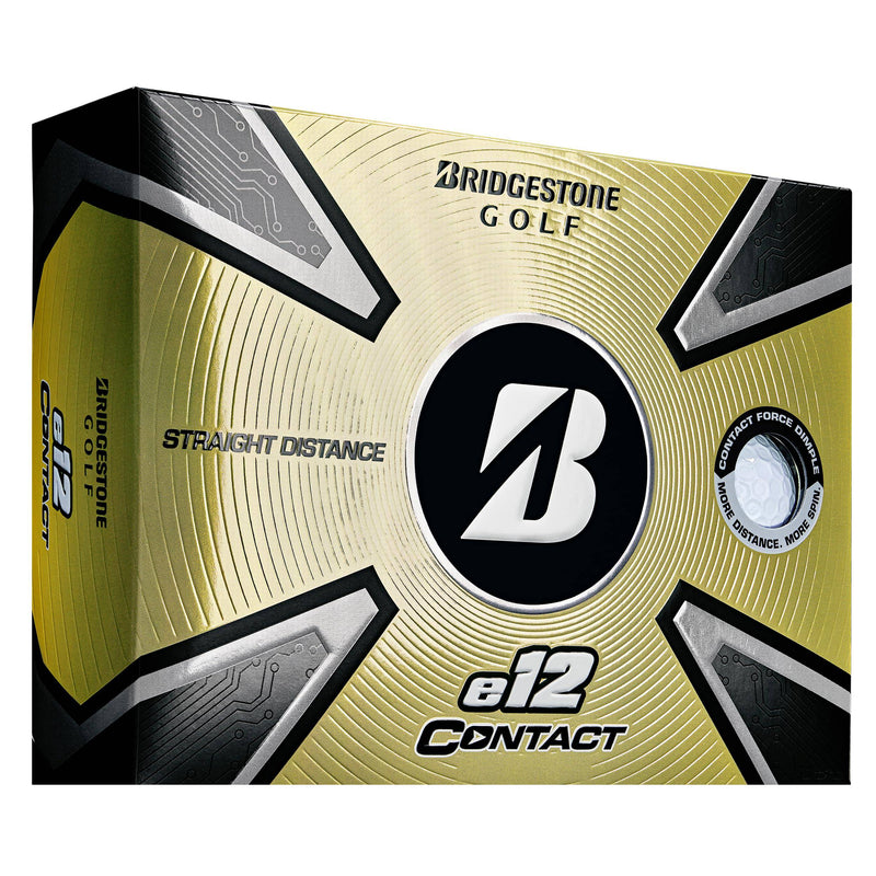 Bridgestone E12 CONTACT GOLF BALLS 2023 - WHITE - 1 Dozen - Golf Gift