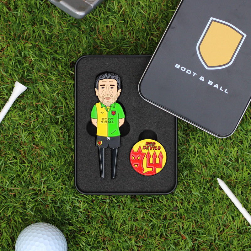 Keane & Cantona Man United Golf Divot Tool & Ball Marker - Golf Gift