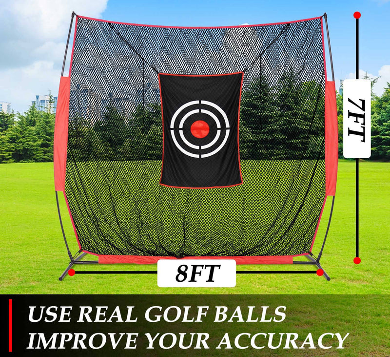 Golf Practice Hitting Nets for Backyard Driving Indoor Use Heavy Duty Practice Golf Driving Nets for Backyard Premium Portable Golf Impact Nets Cages with Frame and Net for Men - Golf Gift