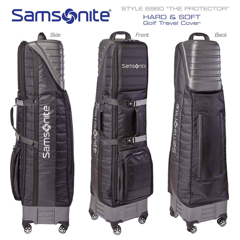 Samsonite Unisex Samsonite "the Protector" Hard and Soft Golf Travel Cover, Black, One Size UK - Golf Gift