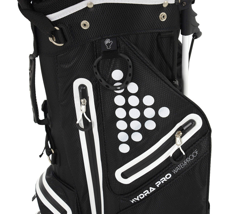 Ben Sayers Unisex Hydra Pro Waterproof Stand Bag, Black and White - Golf Gift