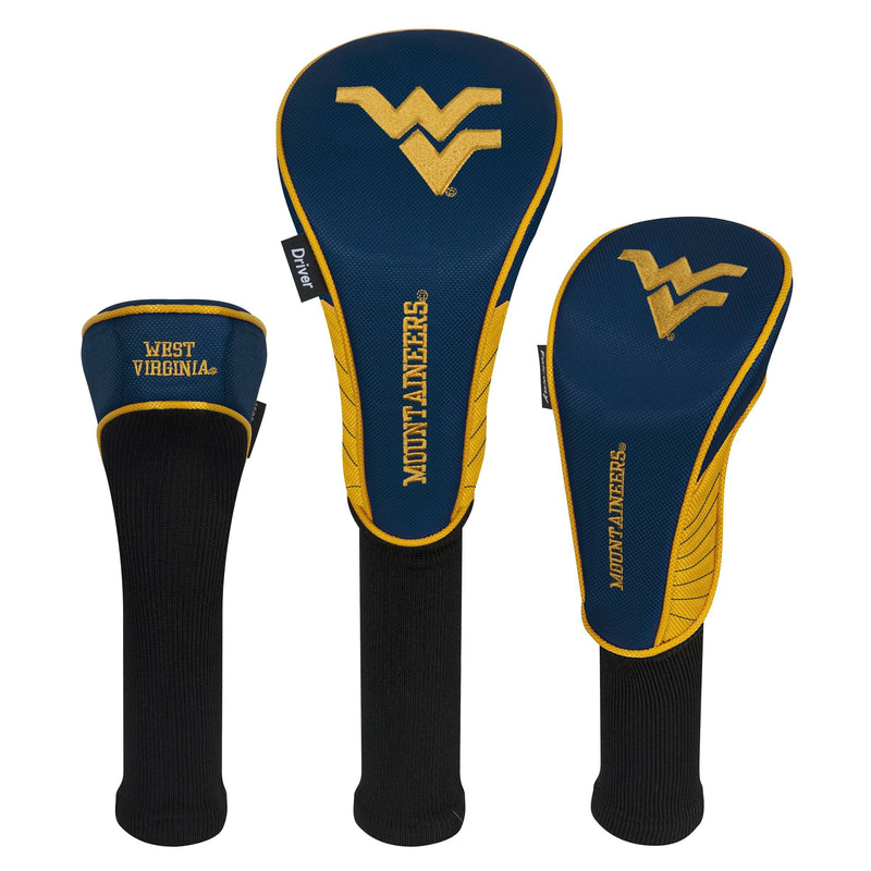 Team Effort West Virginia Mountaineers Set of Three Headcovers - Golf Gift