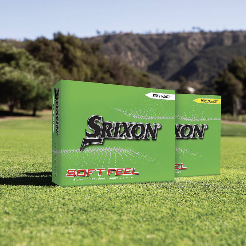 Srixon Soft Feel 13 - Dozen Golf Balls - Distance and Low Compression Golf Balls - Golf Gifts and Golf Accessories, TOUR YELLOW - Golf Gift