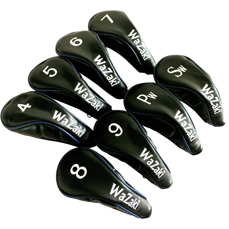 Japan WaZaki Hybrid Iron Set USGA R A Rules Golf Club,Whole Black Oil Finish,4-SW,with Covers,WLIIs Ltd Model,Mens Regular Flex,65g Graphite Shaft,Plus Length,Pack of 16 - Golf Gift