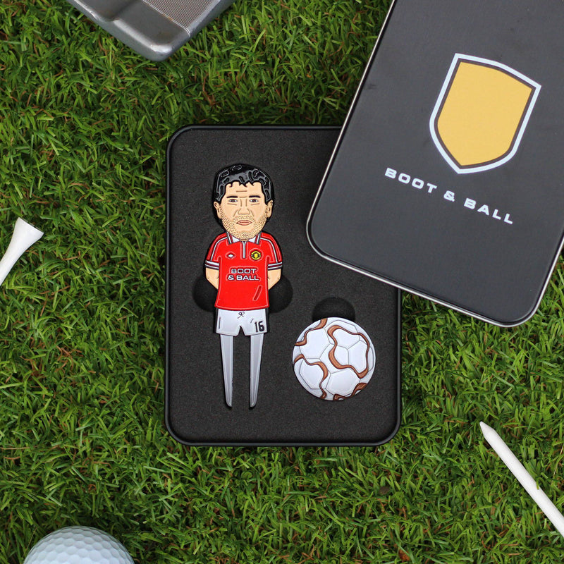 Keane & Cantona Man United Golf Divot Tool & Ball Marker - Golf Gift