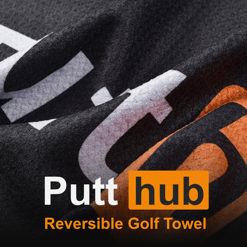 Shanker Golf - PuttHub Funny Golf Towel Microfibre Waffle Towel - Hilarious Logo - Perfect Golf Gift for Golf Lovers - Golf Gift