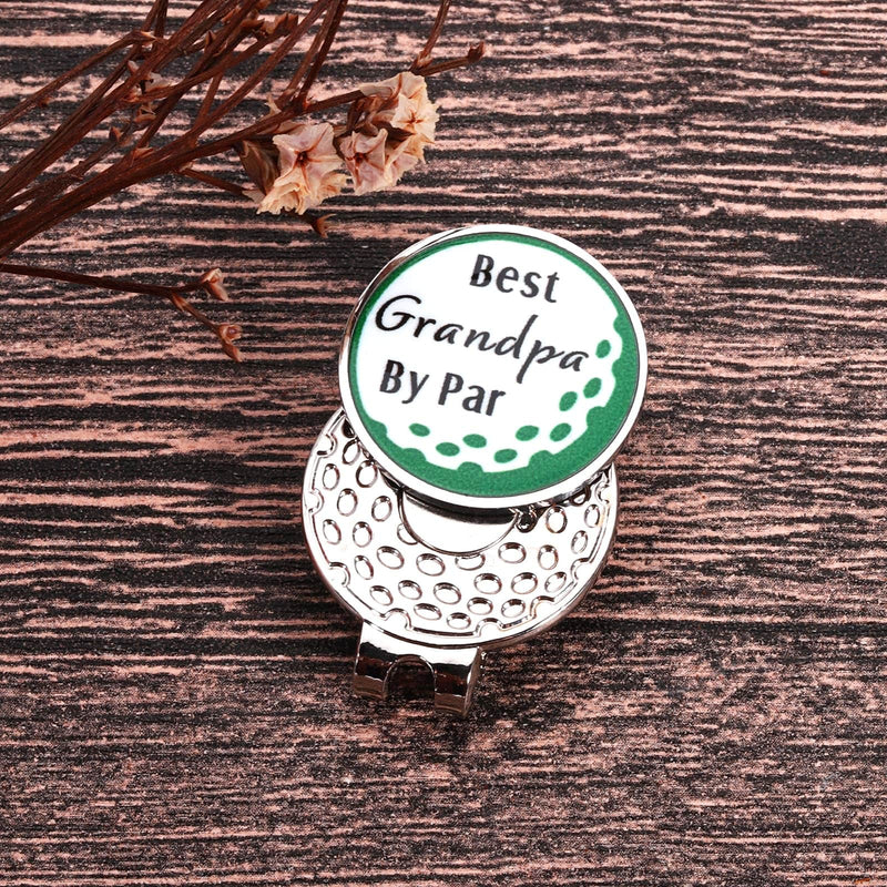 Golf Ball Marker for Grandpa Gold Gifts for Men Fathers Day Dad Gifts for Grandpa Best Grandpa By Par Golf Ball Magnetic Hat Clip Golf Accessories Gifts for Golfers Grandpa Retirement Golf Gifts Men - Golf Gift