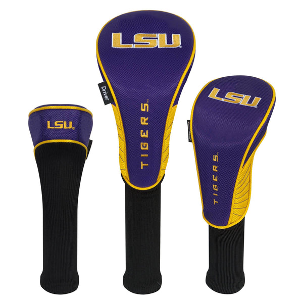 Team Effort LSU Tigers Set of Three Headcovers - Golf Gift