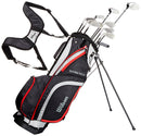 Wilson Men’s +1” Tall Golf Set with Stand Bag – Black/Grey/Red