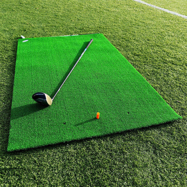 FORB Academy Golf Practice Mat [5ft x 3.2ft] | Professional Hitting Golf Mat | Large Golf 13mm Artificial Grass Practice Mat | Golf Training Aids – 3 Tees Included - Golf Gift