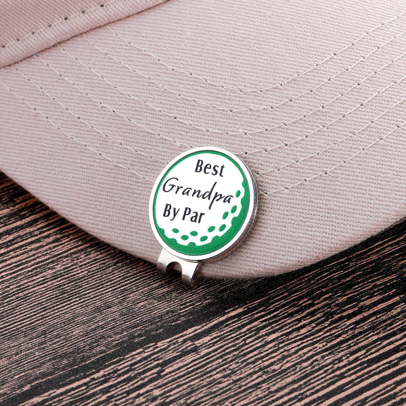 Golf Ball Marker for Grandpa Gold Gifts for Men Fathers Day Dad Gifts for Grandpa Best Grandpa By Par Golf Ball Magnetic Hat Clip Golf Accessories Gifts for Golfers Grandpa Retirement Golf Gifts Men - Golf Gift