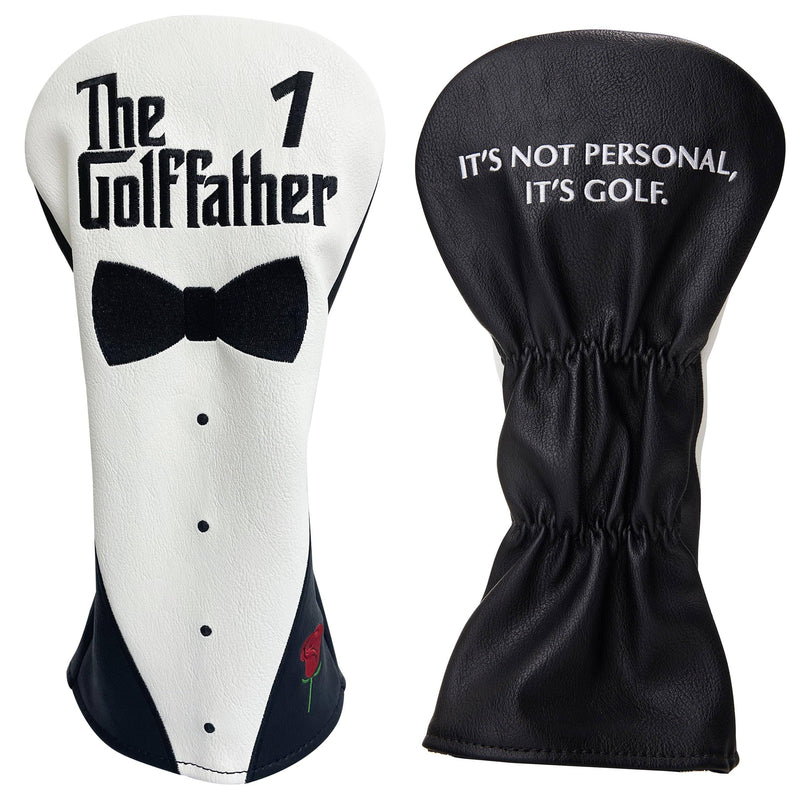 Shanker Golf Driver Headcover - The Golf Father Driver Cover - Funny Golf Club Cover for a Golf Lover, Gift for Dad - Tour Grade PU Leather, Waterproof, Soft Lining, Embroidered Logos - Golf Gift