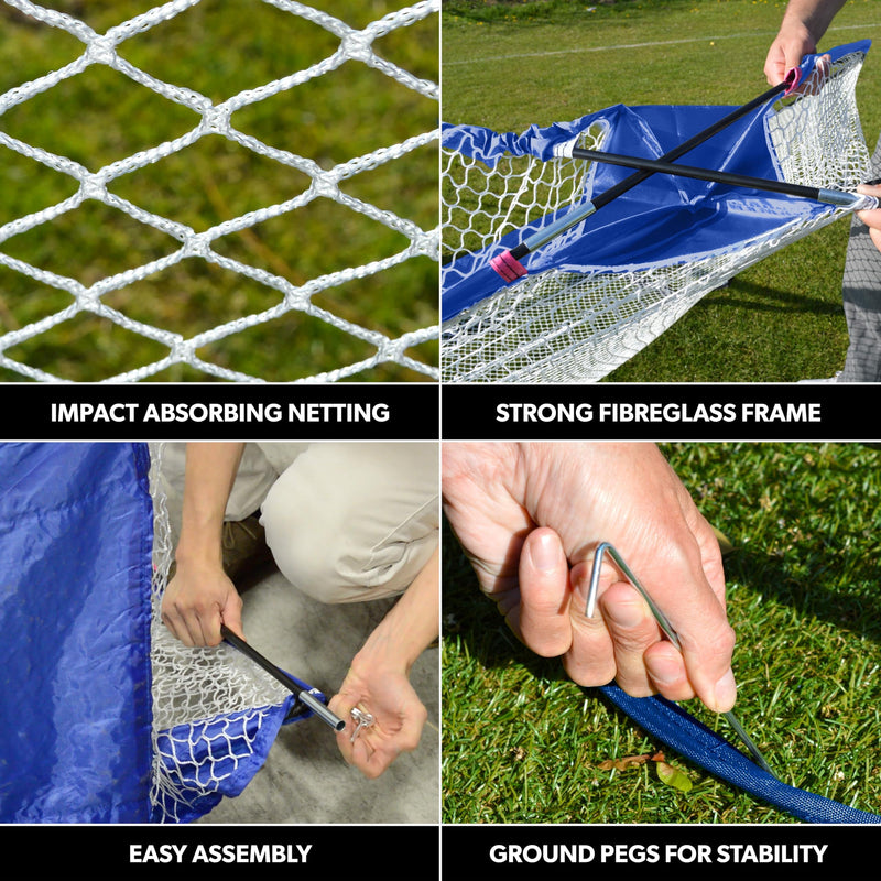 PGA Tour Pro Size Driving Net with Carry Bag - Height 214cm/7ft - Width 305cm/10ft - Depth 153cm/5ft - Golf Gift