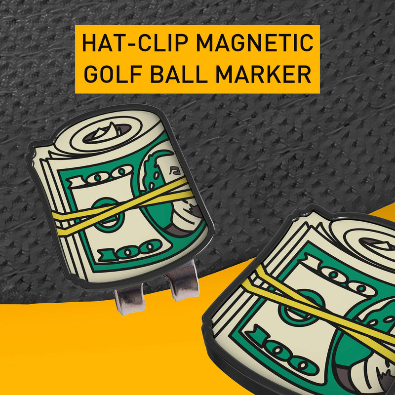 Shanker Golf Cash Money Ball Marker - Funny Hat Clip Ball Marker - Funny Golf Accessories - Magnetic Golf Ball Marker - The Perfect Funny Golf Gift for Men - Golf Gift