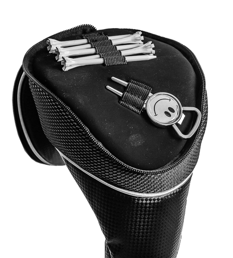 Longridge Magnetix Driver Golf Head Cover - Black - Golf Gift