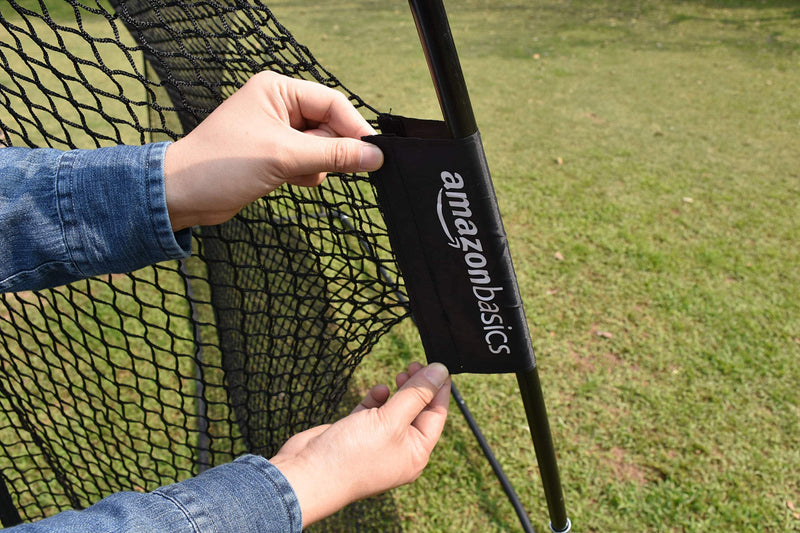 Amazon Basics Portable Driving Practice Golf Net, Grey, 2.44 x 2.44 meters - Golf Gift