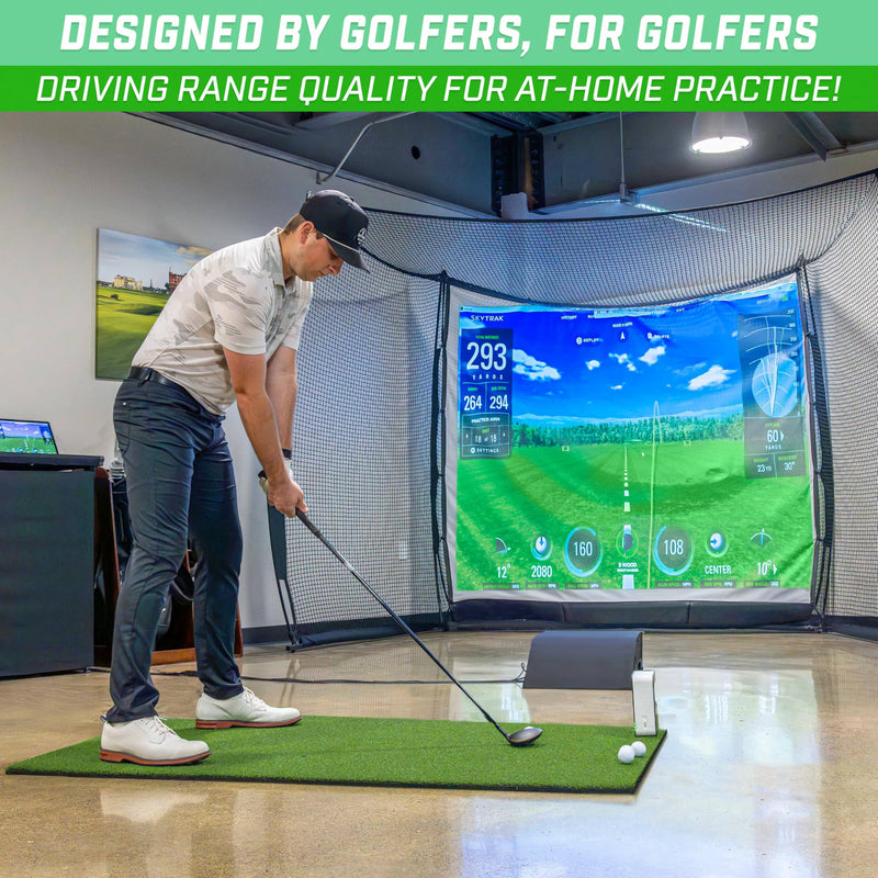 GoSports Golf Hitting Mats Artificial Turf Mats For Indoor/Outdoor Practice - Choose Your Size,Green - Golf Gift