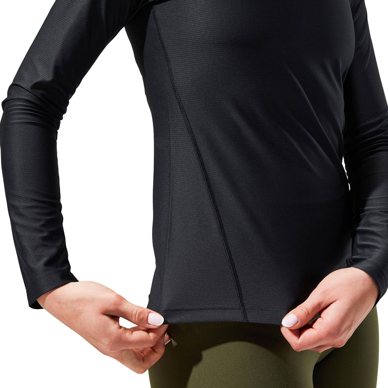 Berghaus Women's 24/7 Half Zip Long Sleeve Tech Baselayer T-Shirt, Black, 12 - Golf Gift