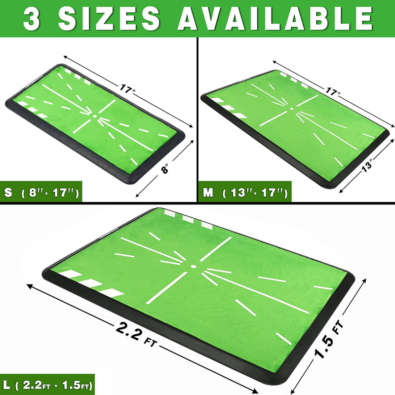 CHAMPKEY Premium Golf Impact Mat 1.0 Edition | Analysis Swing Path and Correct Hitting Posture Golf Practice Mat | Advanced Guide and Rubber Backing Golf Hitting Mat - Golf Gift