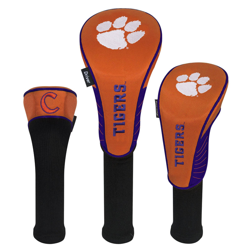 Team Effort Clemson Tigers Set of Three Headcovers - Golf Gift