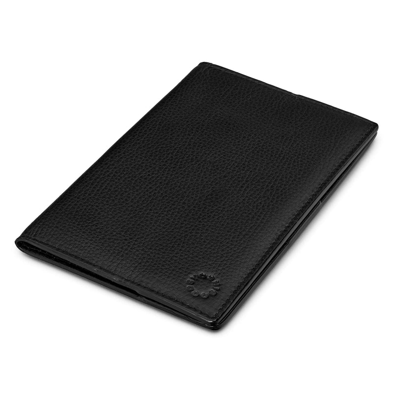 Yoshi [Black] Leather Golf Scorecard Holder, for Golf Score Cards, Men & Women with Pen Loop - Golf Gift