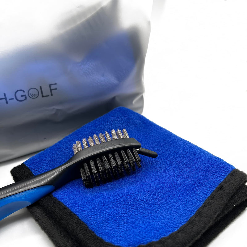 HH-GOLF Golf Club Cleaning Kit, Golf Club Cleaning Brush With Water Spray Bottle & Microfiber towel, Golf Club Groove Cleaner - Golf Gift