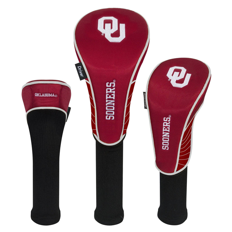 Team Effort Oklahoma Sooners Set of Three Headcovers - Golf Gift