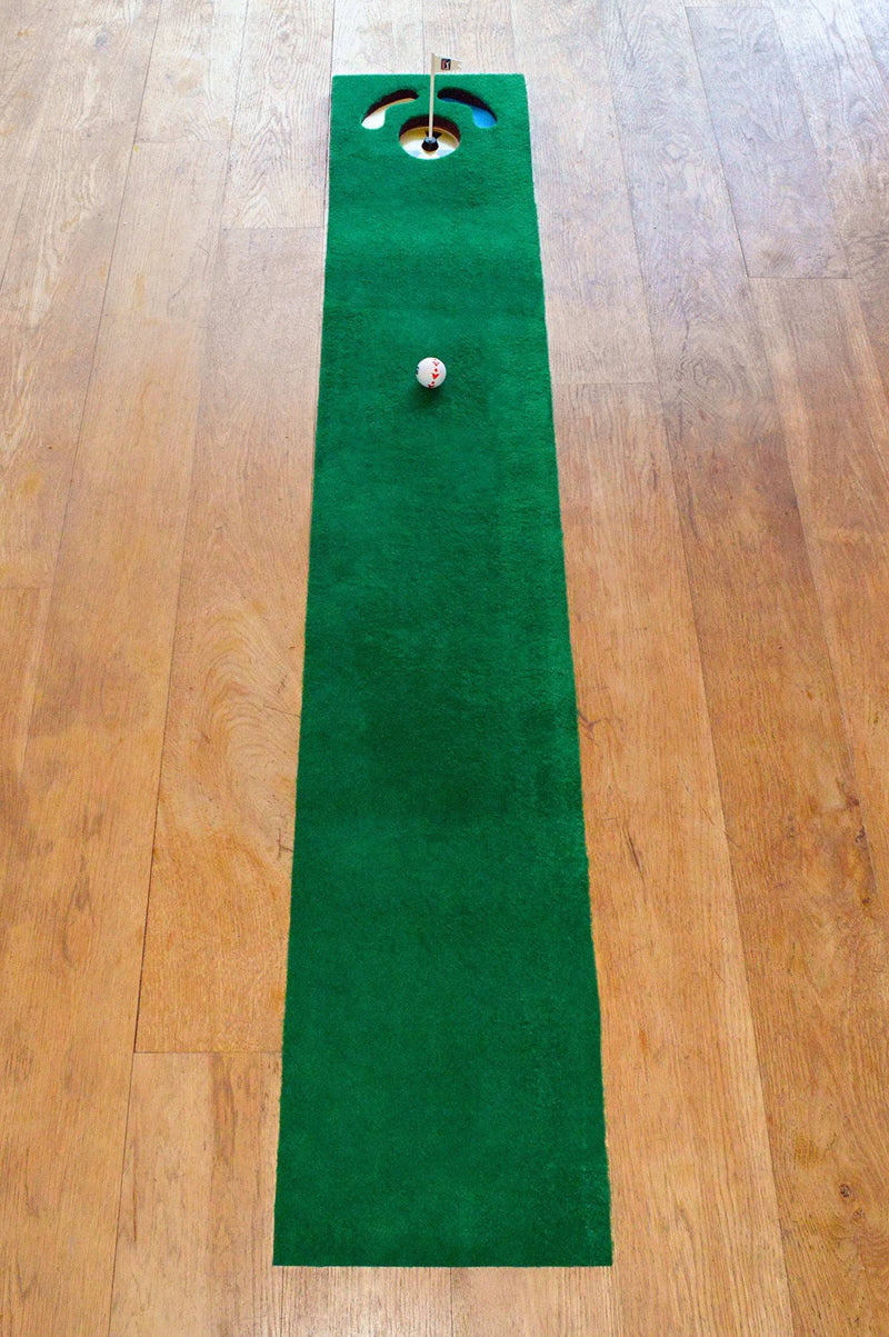 PGA Tour Unisex Ball, Alignment Tool and Training Dvd 6ft Putting Mat with Guide Ball, Green, UK - Golf Gift