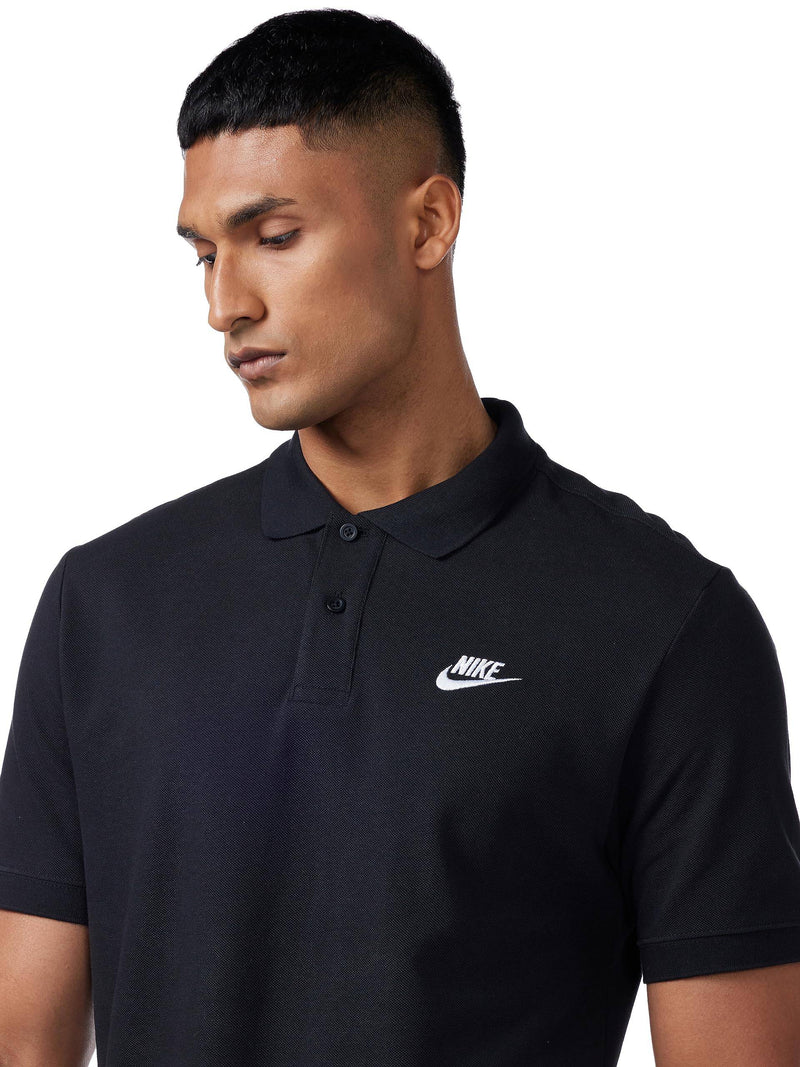 NIKE Men's M Nsw Ce Matchup Pq Polo Shirt, Black/(White), L UK - Golf Gift