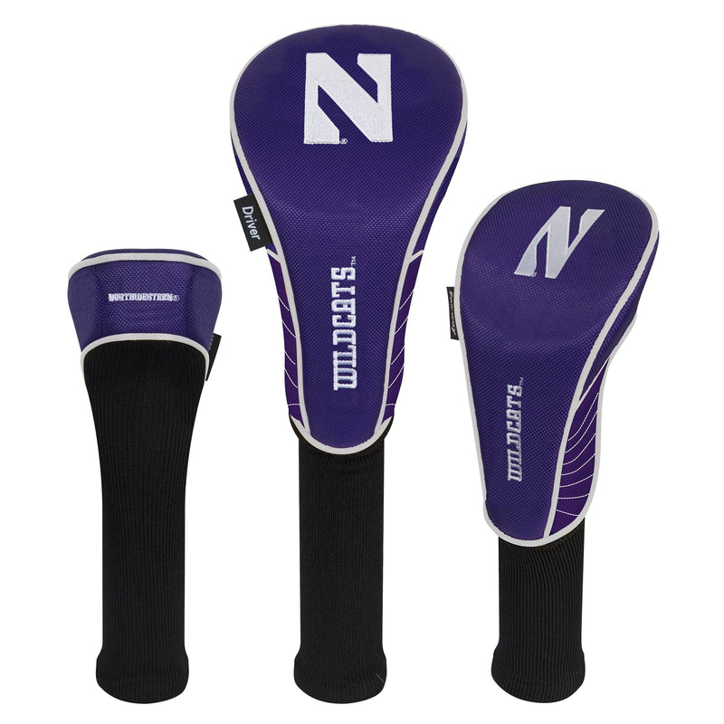 Team Effort Northwestern Wildcats Set of Three Headcovers - Golf Gift