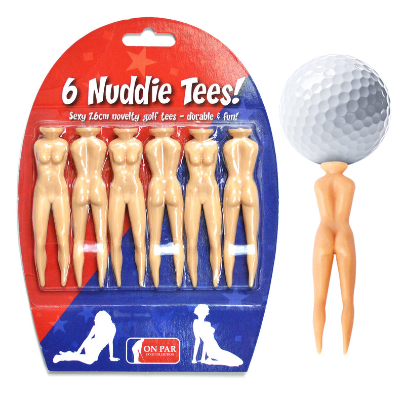 Nuddie Tees - Novelty Golf Tees, Funny Gag Novelty Present For Him For Golfers on Fathers Day, Christmas and Birthdays - Golf Gift