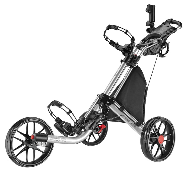 CaddyTek Explorer V8 - SuperLite 4 Wheel Golf Push Cart, Explorer Version 8, Lime - Golf Gift