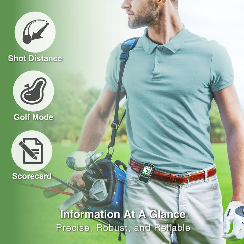 CANMORE HG200 Handheld Golf GPS & Case - Essential Golf Course Data and Score Sheet - Minimalist & User Friendly - 41,000+ Free Courses Worldwide and Growing - 4ATM Waterproof - 1-Year Warranty - Golf Gift