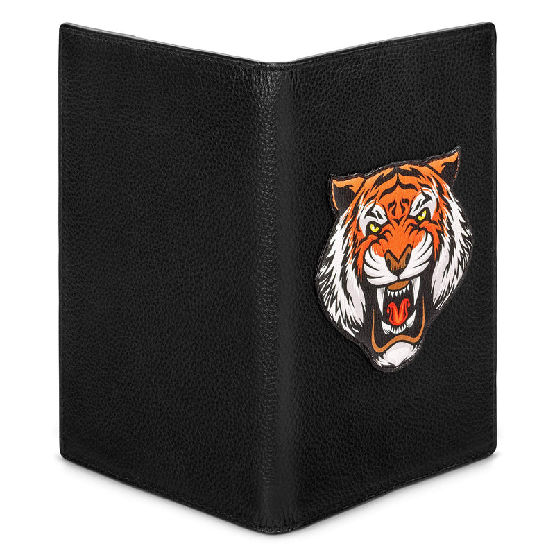 Yoshi Tiger Head Leather Golf Scorecard Holder, for Golf Score Cards, Men & Women with Pen Loop - Golf Gift