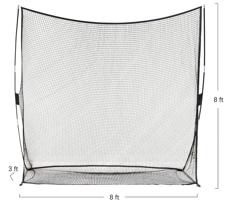 Amazon Basics Portable Driving Practice Golf Net, Grey, 2.44 x 2.44 meters - Golf Gift