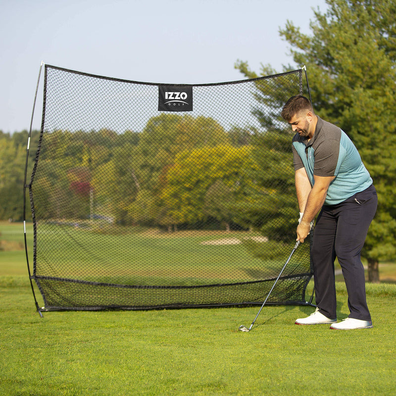 Izzo Unisex's Catch Extra Large Golf Hitting net for Your Backyard or Home Range-8'x7', Black, 8' x 7' (Catch All 8') - Golf Gift