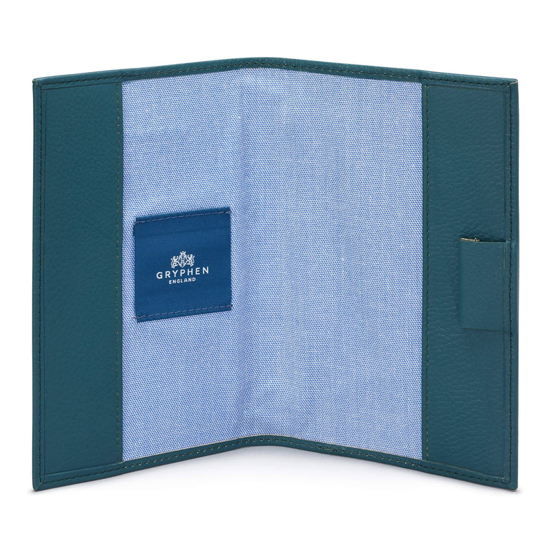 Hoxton Leather Golf Scorecard Holder with Pen Loop by Gryphen (Teal) - Golf Gift