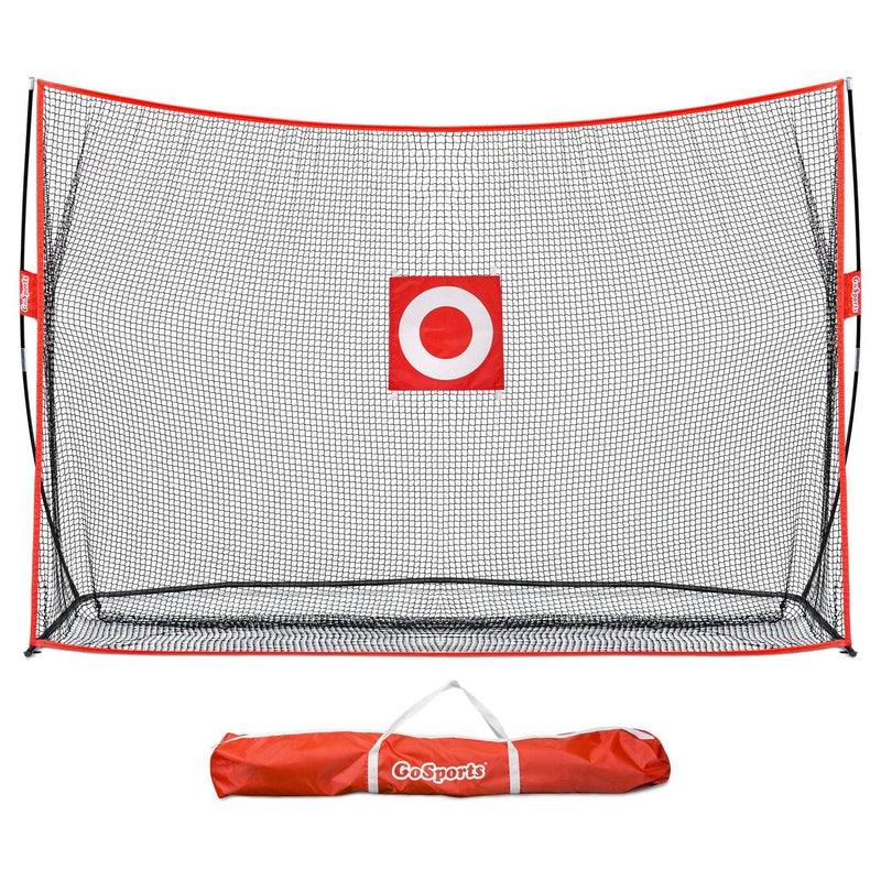 GoSports Golf Practice Hitting Net - Huge 10' x 7' Size - Designed By Golfers for Golfers, Red - Golf Gift