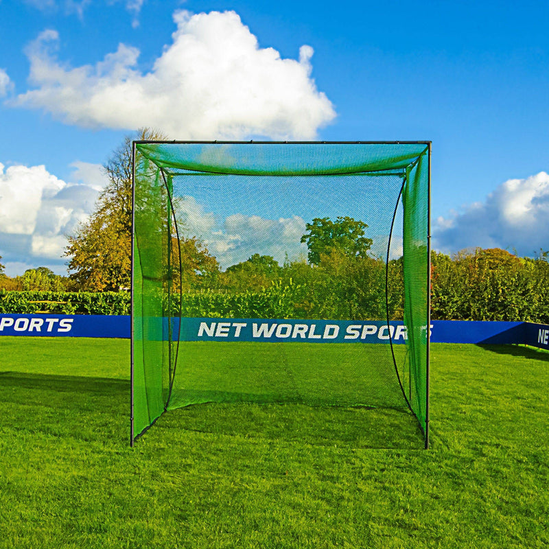 FORB Freestanding Golf Cage & Net - 10ft x 10ft x 10ft | Home Driving Range – Professional Outdoor High Impact Hitting Cage | Premium Netting + Impact Panel & Strong Poles - Golf Gift