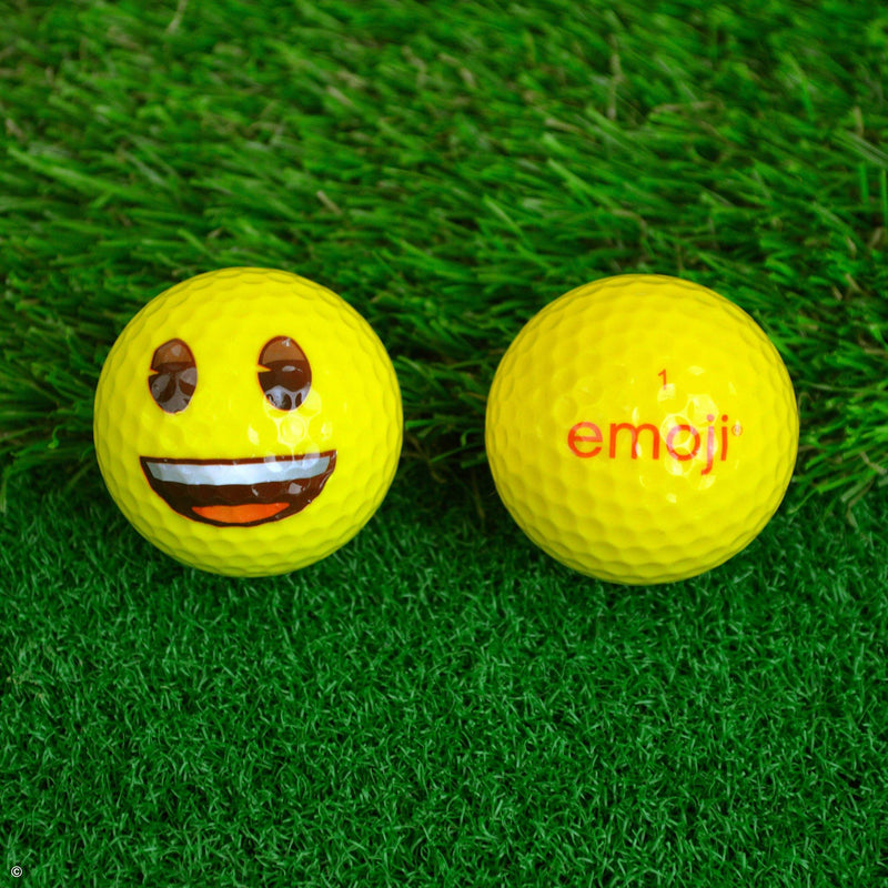 Emoji Beer, Golf, Smiley Novelty Fun Golf Balls - 3 Pack,Red - Golf Gift