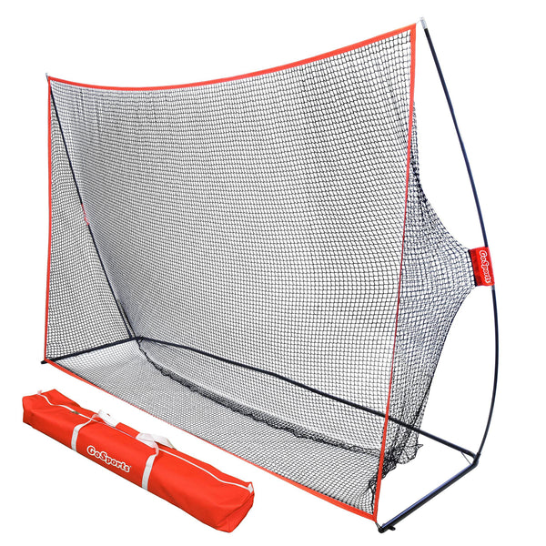 GoSports Golf Practice Hitting Net - Huge 10' x 7' Size - Designed By Golfers for Golfers, Red - Golf Gift