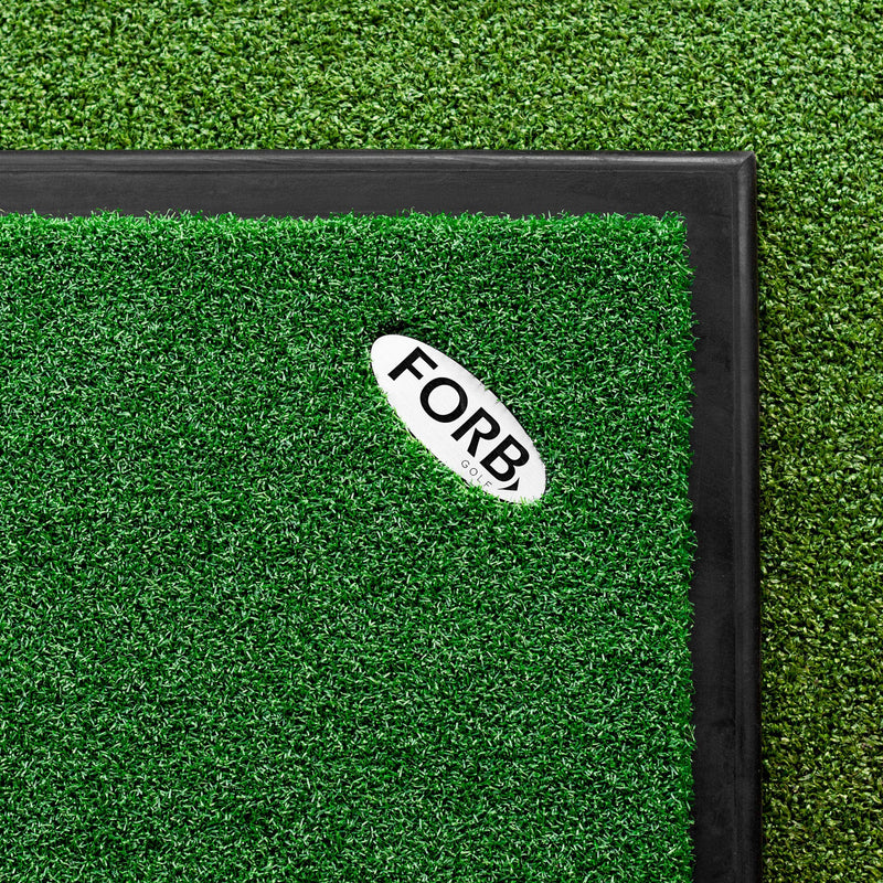 FORB Driving Range Golf Practice Mat With Golf Tees | Professional Quality | Optional Rubber Mat Base & Tray | 30mm Artificial Grass - Golf Training Aids (Golf Mat + Base) - Golf Gift