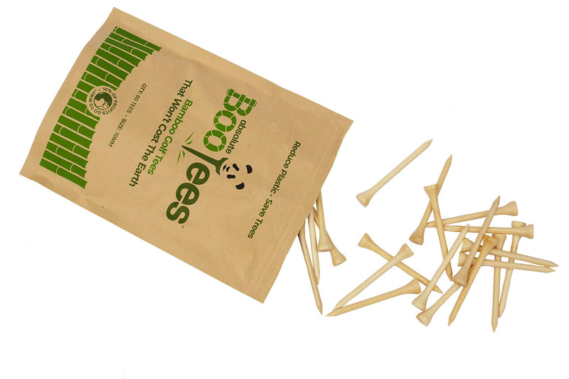 absolute BooTees® Bamboo Golf Tees Strong Biodegradable Sustainable 70mm 30 | 60 | 100 pcs